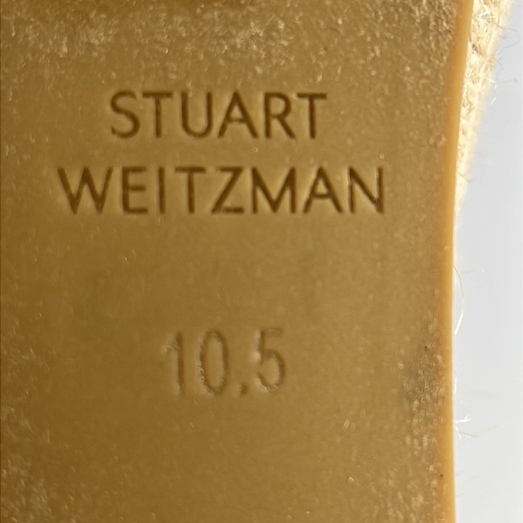 Stuart Weitzman Women's Espadrille Wedge Shoes Ankle Strap Size 10.5 Beach Coast - Picture 16 of 16